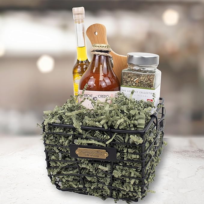 MagicWater Crinkle Cut Paper for Gift Baskets - 2LB - Army Green - Perfect for Shredded Paper Filler, Basket Filler, Gift Boxes, Bridesmaid Gifts, Halloween Stuffers & More – Ideal for All Occasions