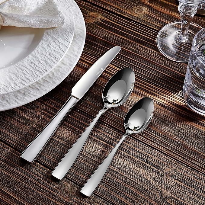 KEAWELL Premium 20/45/65 Piece Louis Silverware Set, 18/10 Stainless Steel, Service for 4/8/12, Fine Flatware Set, Dishwasher Safe (20)