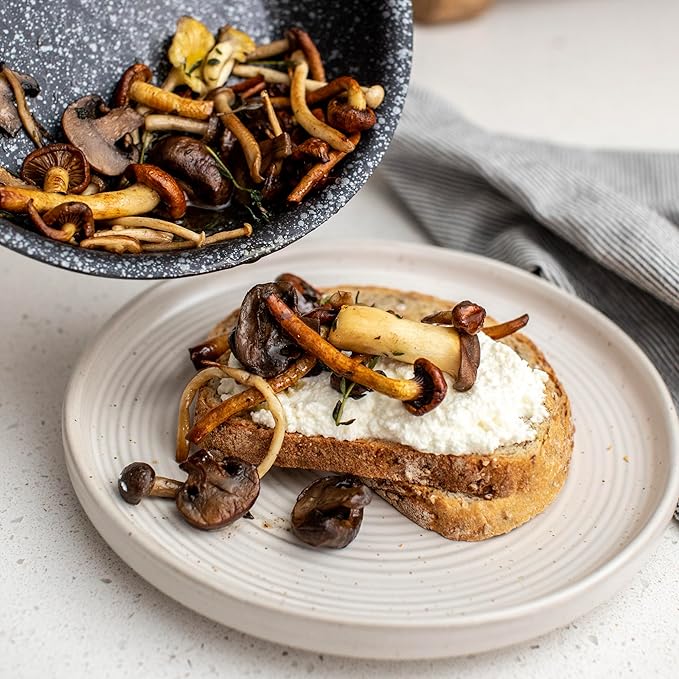 Nordic Ware Basalt Aluminum Saute Skillet, 8-Inch, Ceramic Coating