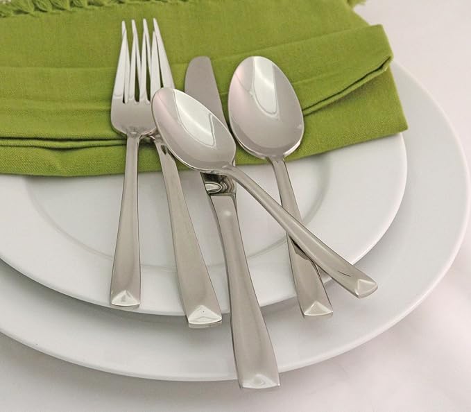 Oneida T837045A Lincoln 45-Piece Flatware Set, Service for 8 Silver