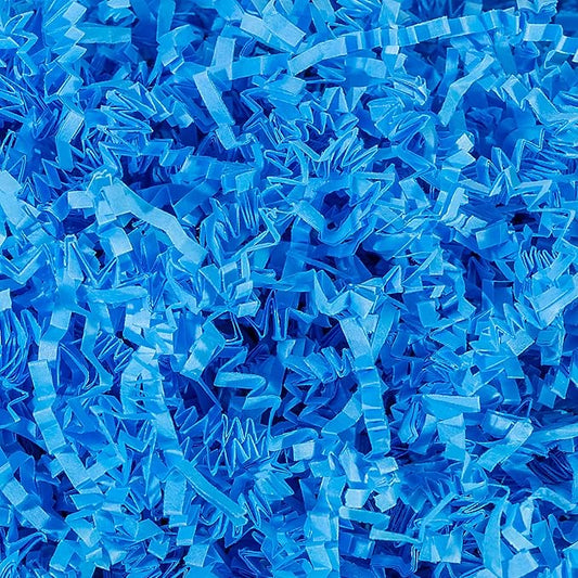 MagicWater Crinkle Cut Paper for Gift Baskets - 2LB - Light Blue - Perfect for Shredded Paper Filler, Basket Filler, Gift Boxes, Bridesmaid Gifts, Halloween Stuffers & More – Ideal for All Occasions