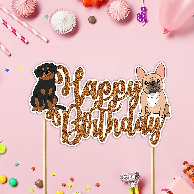 Seyal® Pupy Dog Happy Birthday cake topper