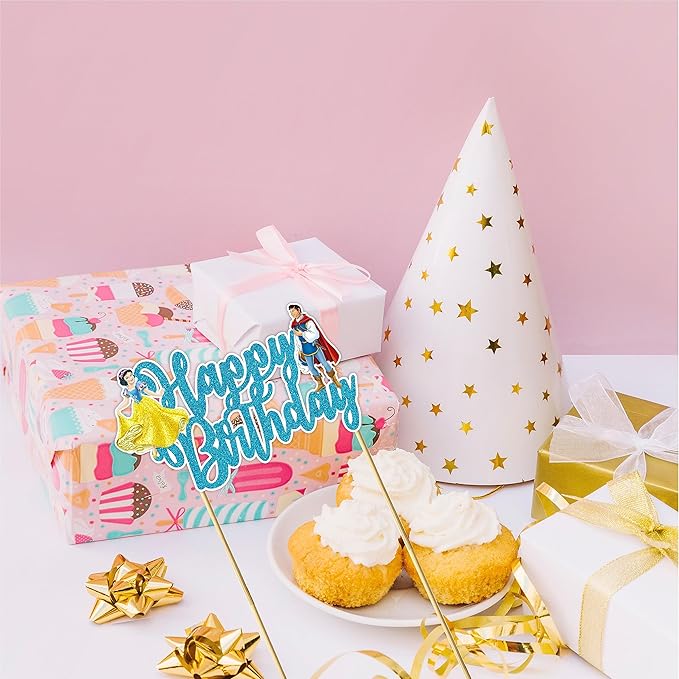 Seyal® Snow White and the Sevn Dwarfs Happy Birthday Cake Topper