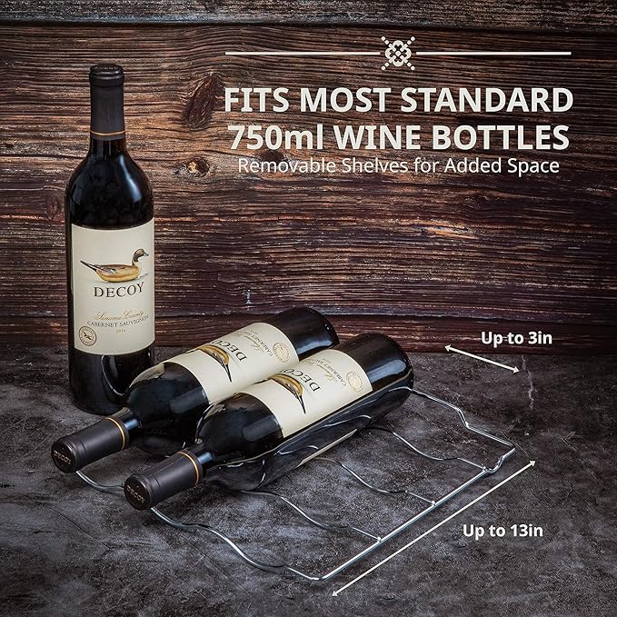 Ivation 18 Bottle Compressor Wine Cooler Refrigerator with Wi-Fi Smart App Control Cooling System | Large Freestanding Wine Cellar Fridge For Red White Champagne or Sparkling, Black Glass Door & Lock