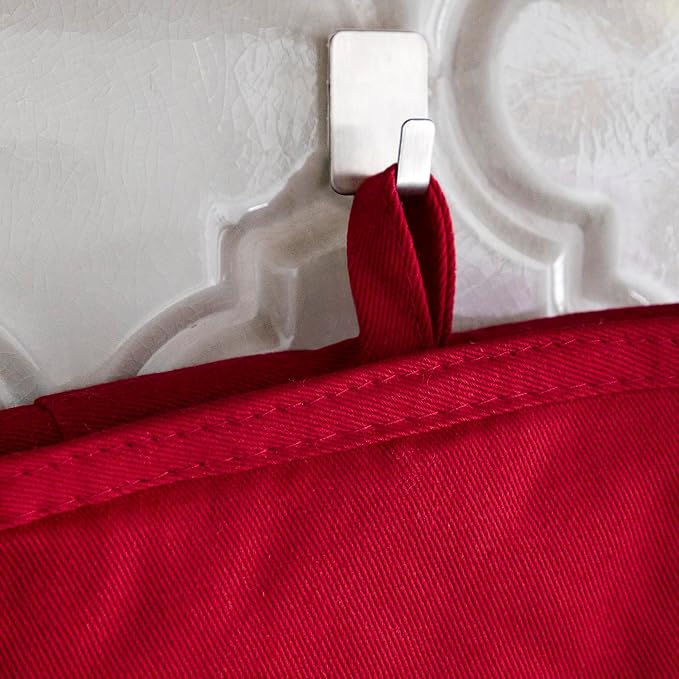 All-Clad Silicone Oven Mitts: Heat Resistant up to 500 Degrees - 100% Cotton & Silicone, 14"x7" Oven Mitt for Kitchen and Barbeque, 2-Pack, Chili