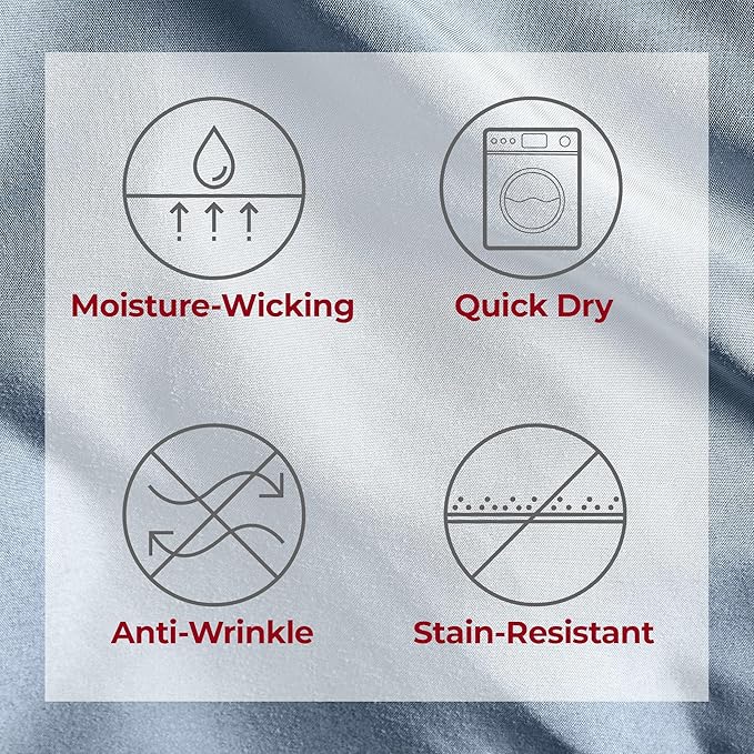 Mellanni Extra Deep Split King Sheets - 5 PC Iconic Collection Bedding - Luxury, Ultra Soft, Cooling Bed Sheets - Wrinkle, Fade, Stain Resistant (Split King, Blue Hydrangea)