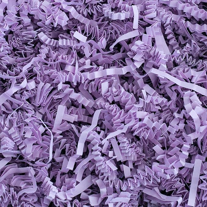 MagicWater Crinkle Cut Paper for Gift Baskets - 2LB - Lavender - Perfect for Shredded Paper Filler, Basket Filler, Gift Boxes, Bridesmaid Gifts, Halloween Stuffers & More – Ideal for All Occasions