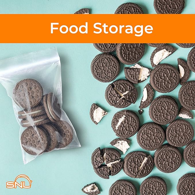 SNL | 4" X 6" - 2 MIL - 1,000 Bags | Medium | Strong | Zipper Lock Reclosable, Clear, Disposable, Plastic Bags, For Food and Storage