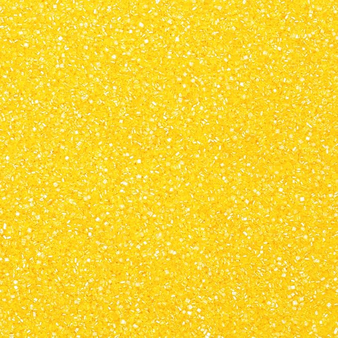 Kasvan Yellow Sanding Sugar Sprinkles - Edible Sugar Crystals, Baking Cake Decorations, Ice Cream Toppings cupcake Decorating, Wedding Party Chirstmas Supplies, 85g/3.2oz