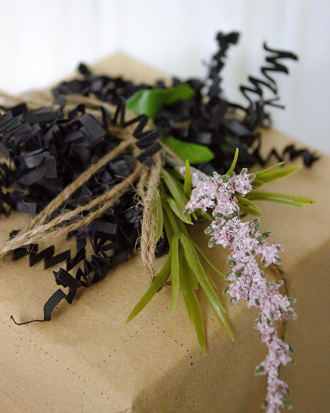 MagicWater Crinkle Cut Paper Shred Filler - 2 LB Black - Premium Quality Recyclable, Eco-Friendly Decorative Packaging for Gift Wrapping, Basket Filling, Birthdays, Weddings & Anniversaries.