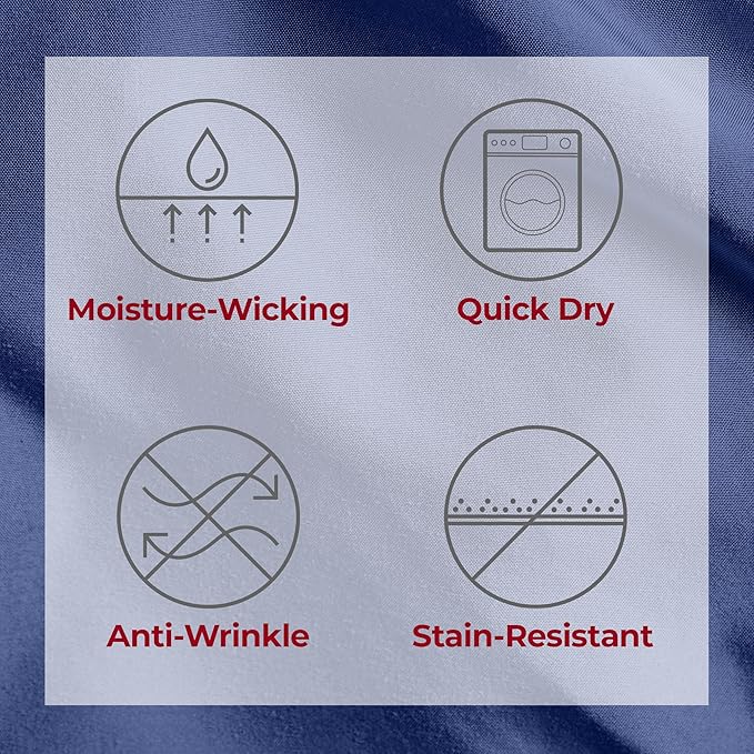 Mellanni Split King Sheets Set - 5 PC Iconic Collection Bedding - Hotel Luxury, Extra Soft, Cooling Bed Sheets - Wrinkle, Fade, Stain Resistant (Split King, Blue Nova)