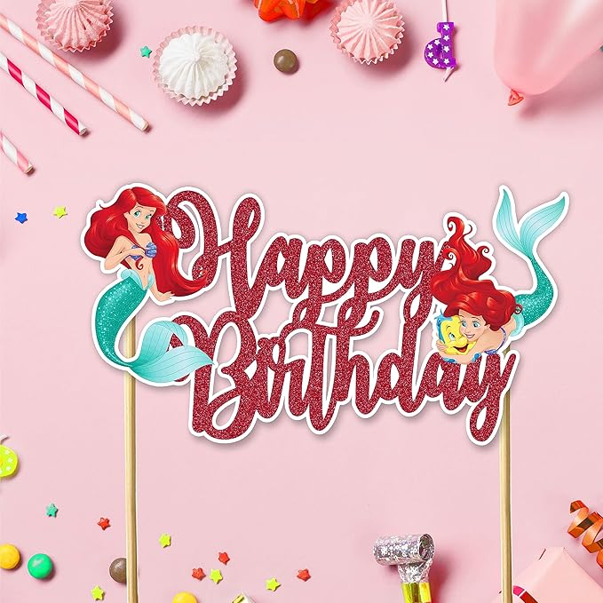 Seyal® The Litle Mermaid Happy Birthday Cake Topper