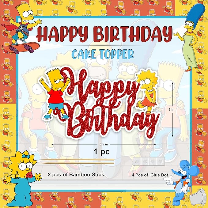 Seyal® Brt Simpson Happy Birthday Cake Topper