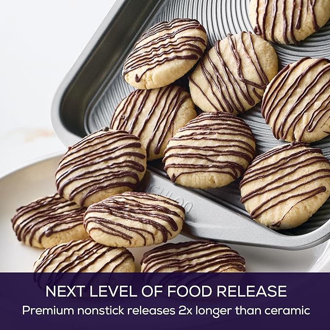 Circulon Total Bakeware Nonstick Cookie Baking Sheet, 10" x 15", Dark Gray