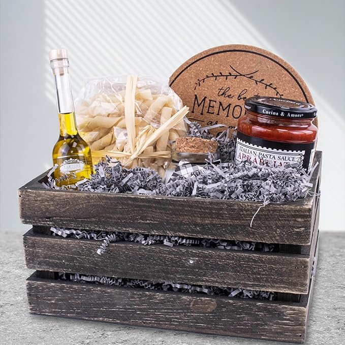 MagicWater Crinkle Cut Paper for Gift Baskets - 2LB - Slate Gray - Perfect for Shredded Paper Filler, Basket Filler, Gift Boxes, Bridesmaid Gifts, Halloween Stuffers & More – Ideal for All Occasions