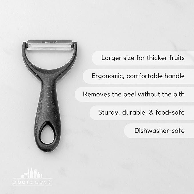 A Bar Above Gold Citrus Peeler, Premium Stainless Steel Fruit Peeler for Oranges, Lemons, and Garnishes, Ergonomic Bar Tool for Peeling Citrus, Cocktail Garnish Zester, Bartender Tool for Home and Bar