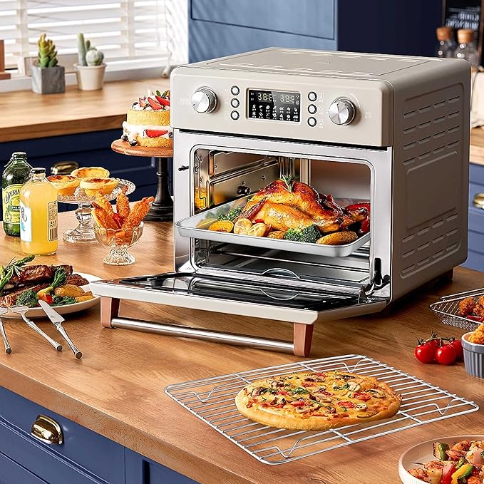 Homikit Baking Sheet with Wire Rack, 10 x 8 Inch Stainless Steel Cookie Sheets for Baking, Small Baking Pan with Cooling Rack, Nonstick Metal Toaster Oven Bacon Tray, Rust Free & Dishwasher Safe