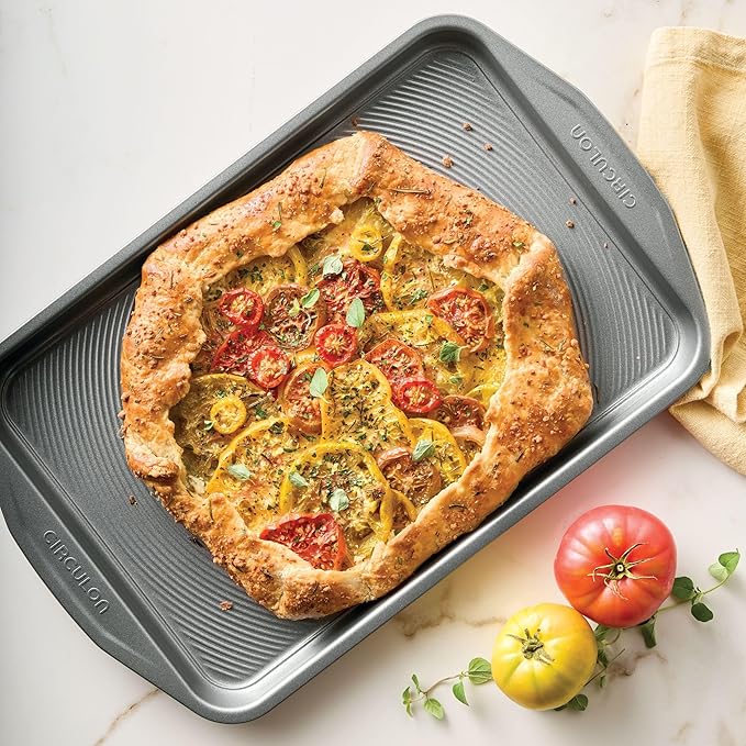 Circulon Total Bakeware Set Nonstick Cookie Baking Sheets, 2 Piece, Gray