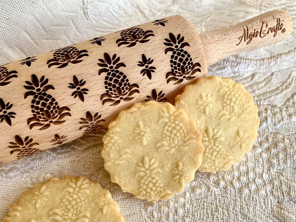 HAWAII 3 KID Rolling Pin SET. Wooden Laser Cut Mini Rolling Pins for cookies, play dough, salt dough by Algis Crafts
