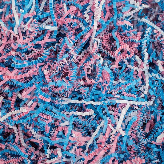 MagicWater Crinkle Cut Paper for Gift Baskets - 2LB - Baby Blend - Perfect for Shredded Paper Filler, Basket Filler, Gift Boxes, Bridesmaid Gifts, Halloween Stuffers & More – Ideal for All Occasions