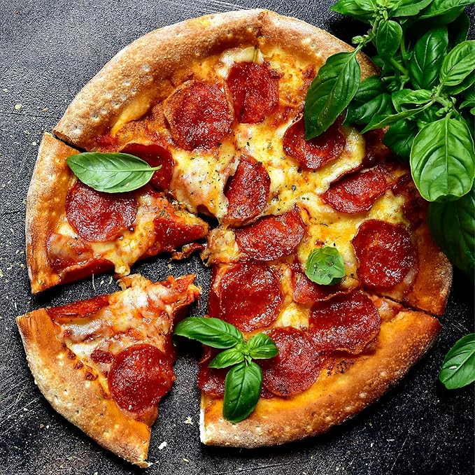 Baker's Secret 2pcs Pizza Pan for Oven 14", Baking Area 12", Aluminized Steel Pizza Baking Pan, 2 Layers Non-stick Coating Easy Release, Dishwasher Safe, Chemical Free No PFOA, PFAS, PFOS, and PTFE