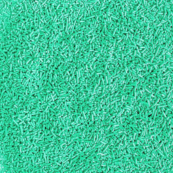 Sprinkle Pop Spring Mint Solid Colored Sprinkle Mix| Mint Jimmies| Birthday Sprinkles Made in USA for Decorating Cakes Cupcakes Donuts Cookies Brownies Ice Cream, 4oz