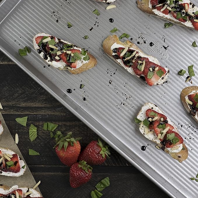 USA Pan Bakeware Half Sheet Pan, Set of 2 Baking Sheets, Aluminized Steel