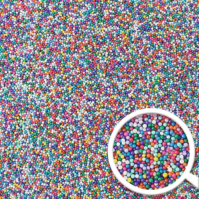 Sprinkle Pop Cool Rainbow Nonpareil Sprinkle Mix| with hues of Blue Purple Pink Non Pareil Sprinkles| Decorating Nonpareils Made in USA for Birthday Cupcakes Donuts Cakes Cookies, 4oz
