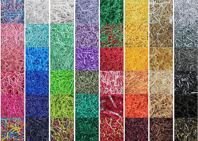 MagicWater Crinkle Cut Paper for Gift Baskets - 2LB - Light Ivory - Perfect for Shredded Paper Filler, Basket Filler, Gift Boxes, Bridesmaid Gifts, Halloween Stuffers & More – Ideal for All Occasions