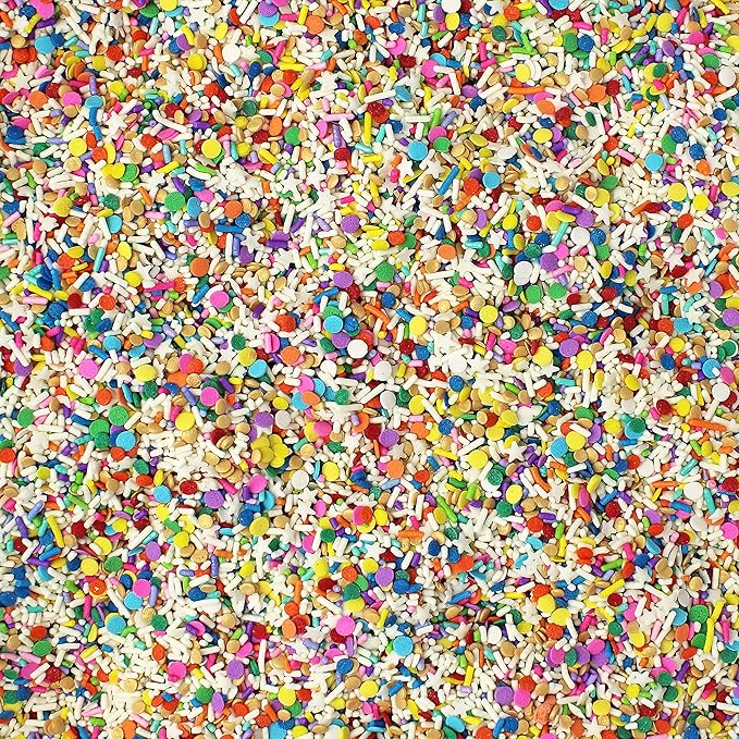 Sprinkle Pop Birthday Present Sprinkle Mix| Rainbow Confetti Sprinkles| Colorful Birthday Confetti Sprinkles Made in USA for Decorating Cake Cupcakes Cookies Donuts Cookies Milkshakes Ice Cream, 4oz